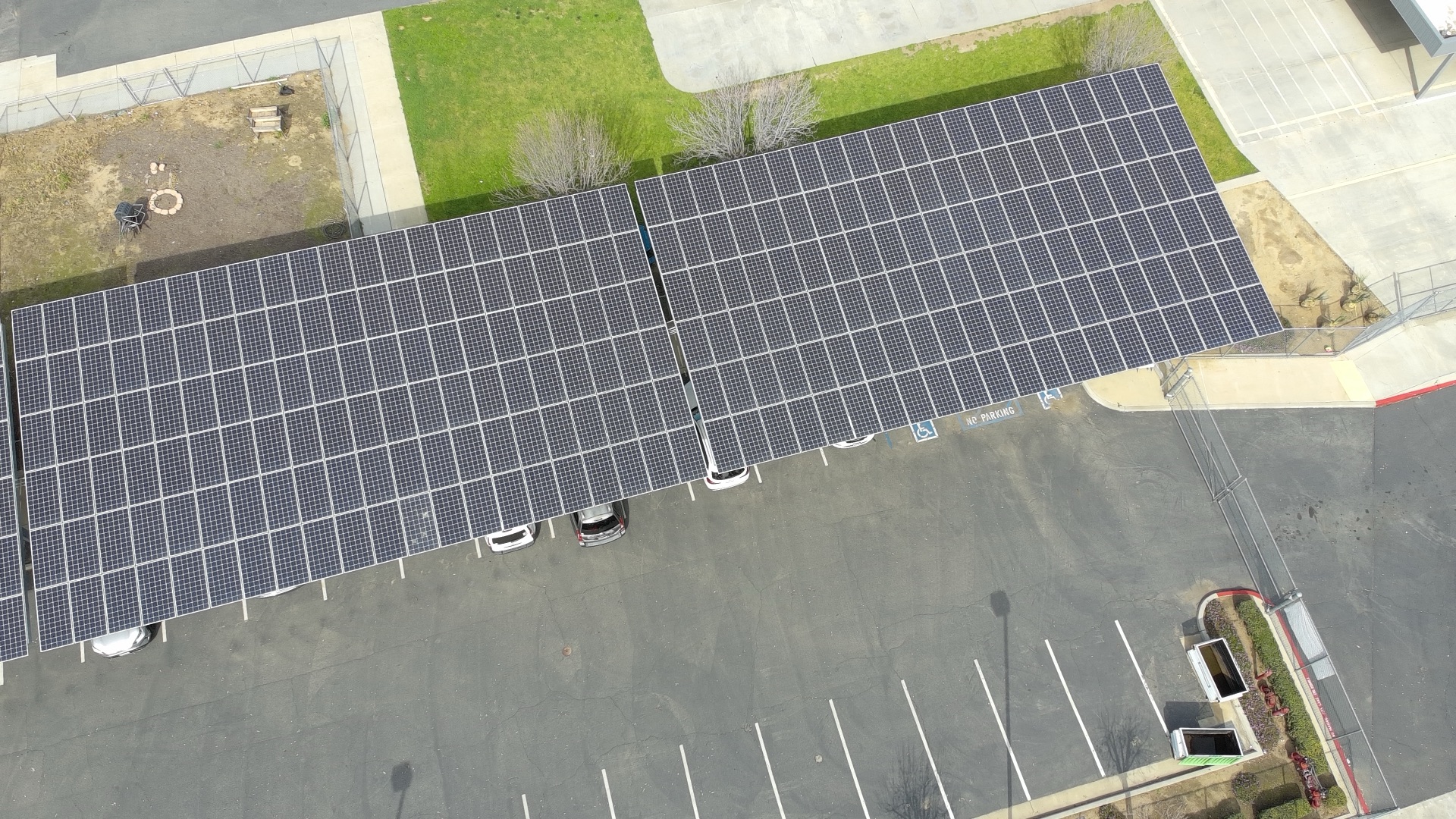Solar panels as seen in normal visible light